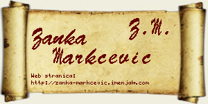 Žanka Markčević vizit kartica